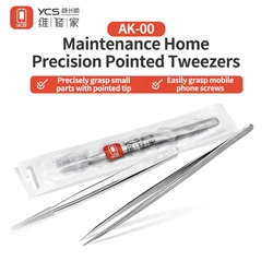 YCS AK-00 Precision Repair Pointed Tweezers for Mobile Phone Repair Motherboard Chip Flying Wire Screw Clamping Tweezers Tool