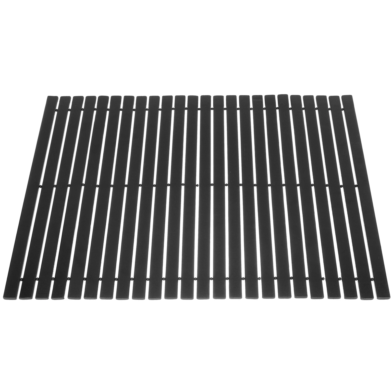 

Bathroom Black Small Spa Dark Mats Non Skid Shower Nonslip Dry Bamboo Bath Mat Non Practical Housewarming Gift Bamboo Floor