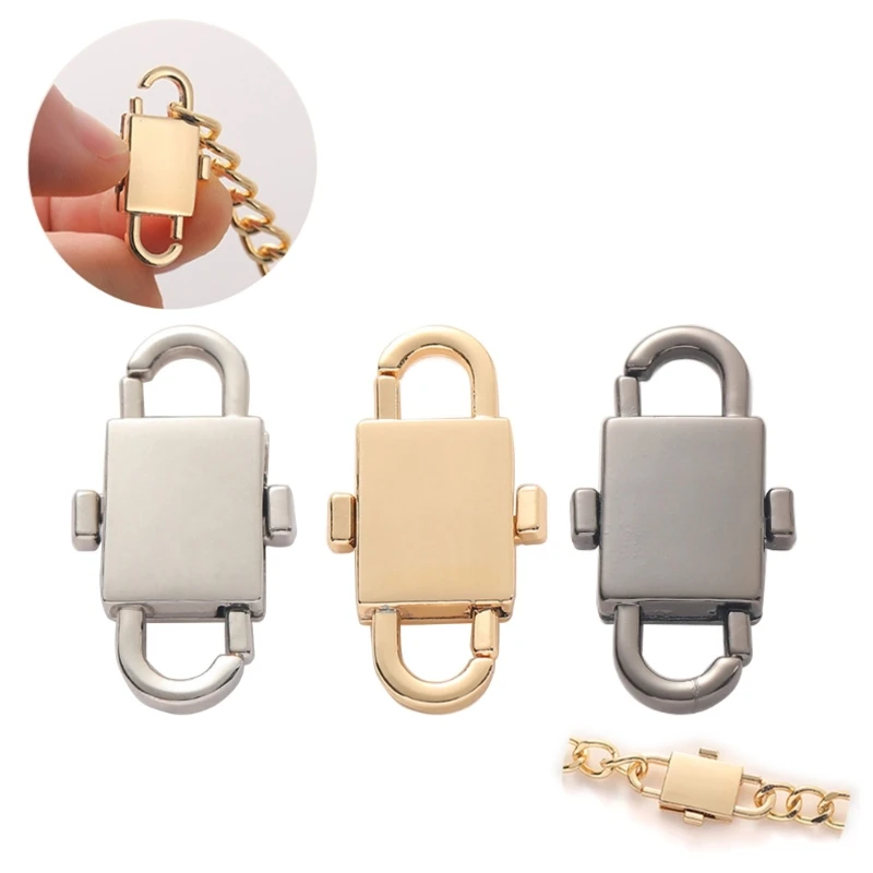 5Pcs Metal Alloy Buckles Snap Hook Chain Strap Connector DIY Bag Chain Strap Clasp Links Connectors Tiny Clip Replacement