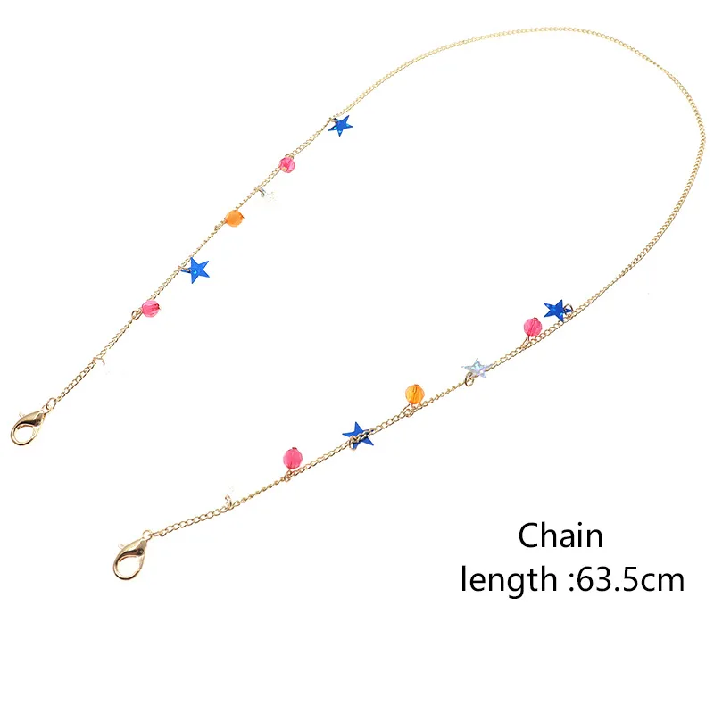 滑り止め眼鏡コードホルダー,サングラスチェーン,オートバイアクセサリー,使いやすい,ファッショナブルなデザイン,6g, 61cm x 3mm, 2 in 1