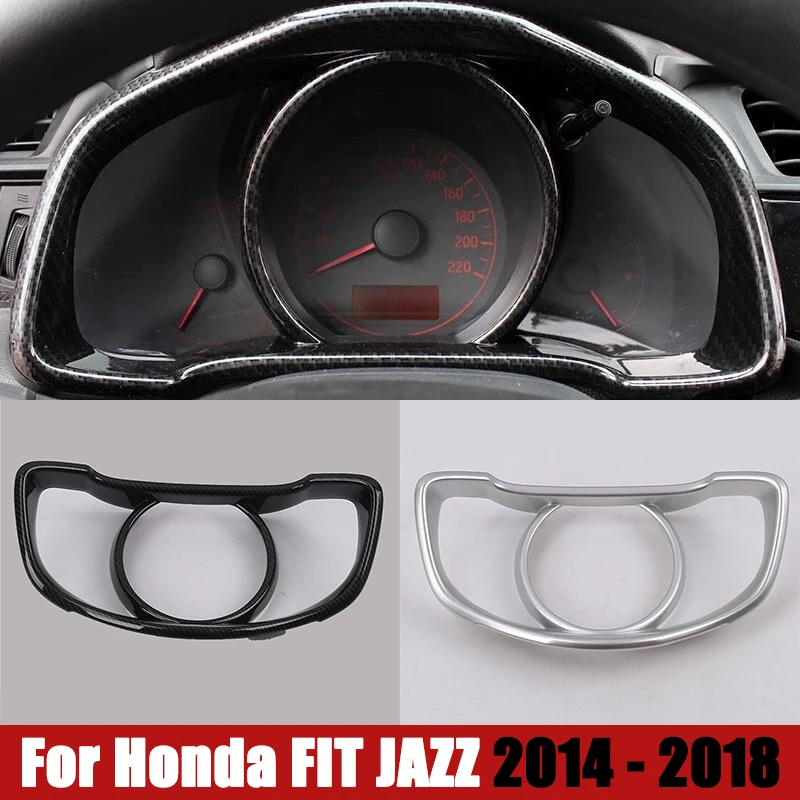 Dla Honda FIT JAZZ akcesoria 2014 2015 2016 car styling Chrome Panel deski rozdzielczej samochodu rama pokrywa wykończenia