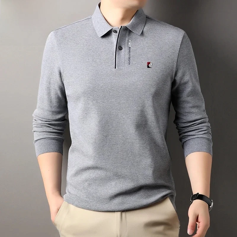 

Мужская хлопковая рубашка Pierre Cardin с длинным рукавом, свободного кроя, в городском стиле, осень-зима, новинка, дышащая, влагоотводящая.