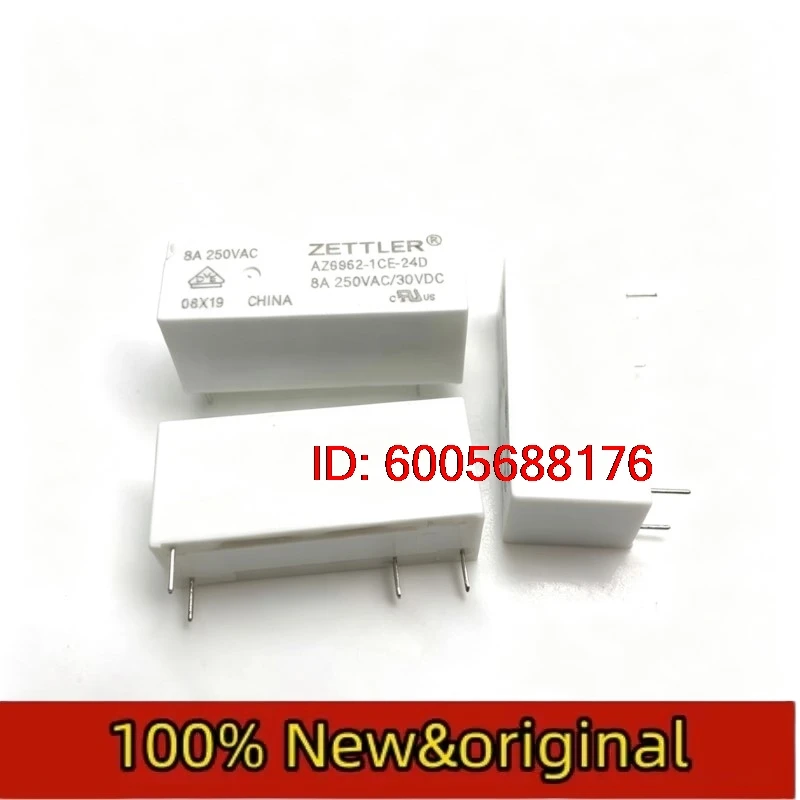 10PCS Brand new original AZ6962-1CE-24D ZETTLER relay 24VDC 8A 5-pin one on one off