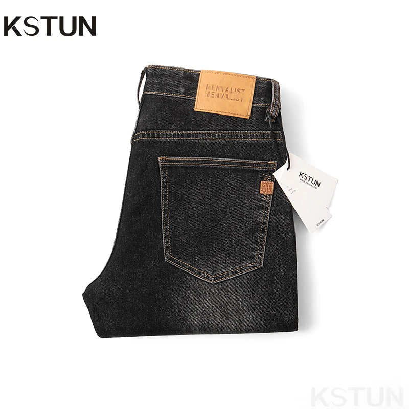 KSTUN 2025 New Men's Jeans Pants Stretch Slim Straight High Quality Brand Male Denim Pants Mens Clothing Fashion Man Trousers