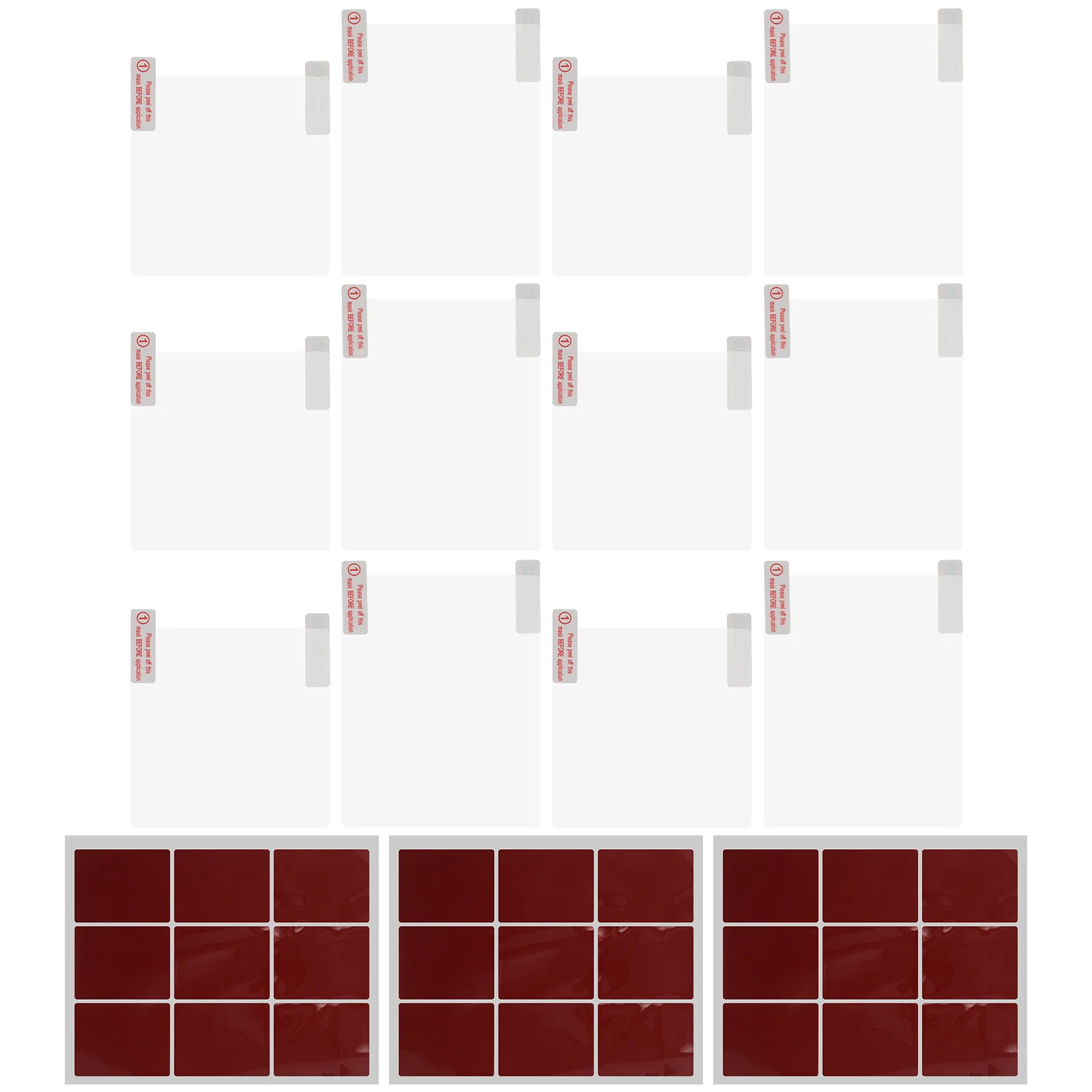 

1 set 1 Set Static Sticker For Dash Cam 3.1" 3.9"X3.1" Electrostatic Film For Cars Clear Protective Windshield Mounting Kit Car