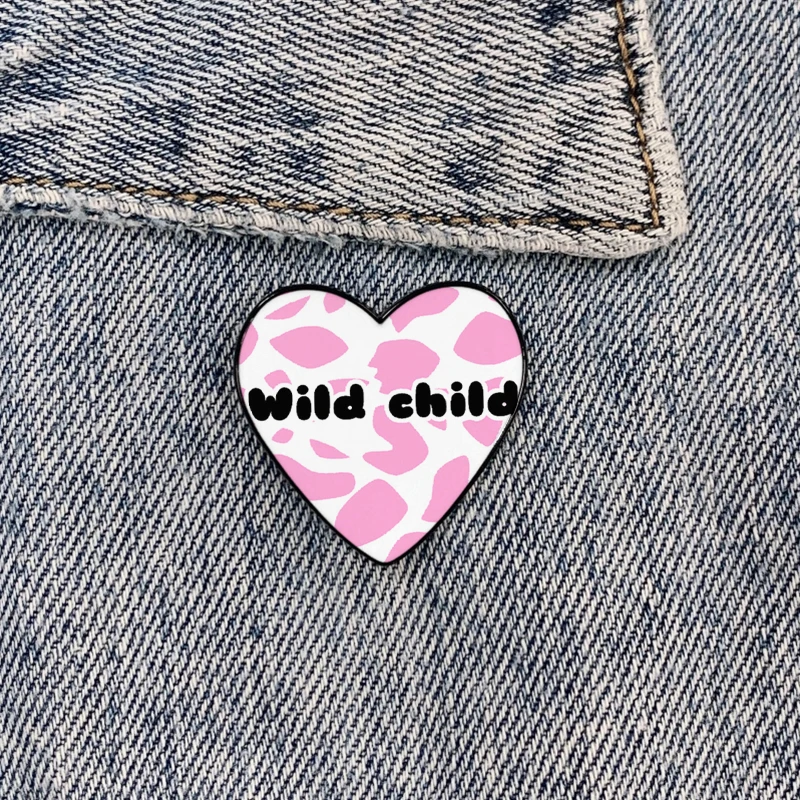 Whatever Broken Heart-shaped Pin Funny vintage Brooches Shirt Lapel teacher Bag Cute Badge Cartoon pins for women