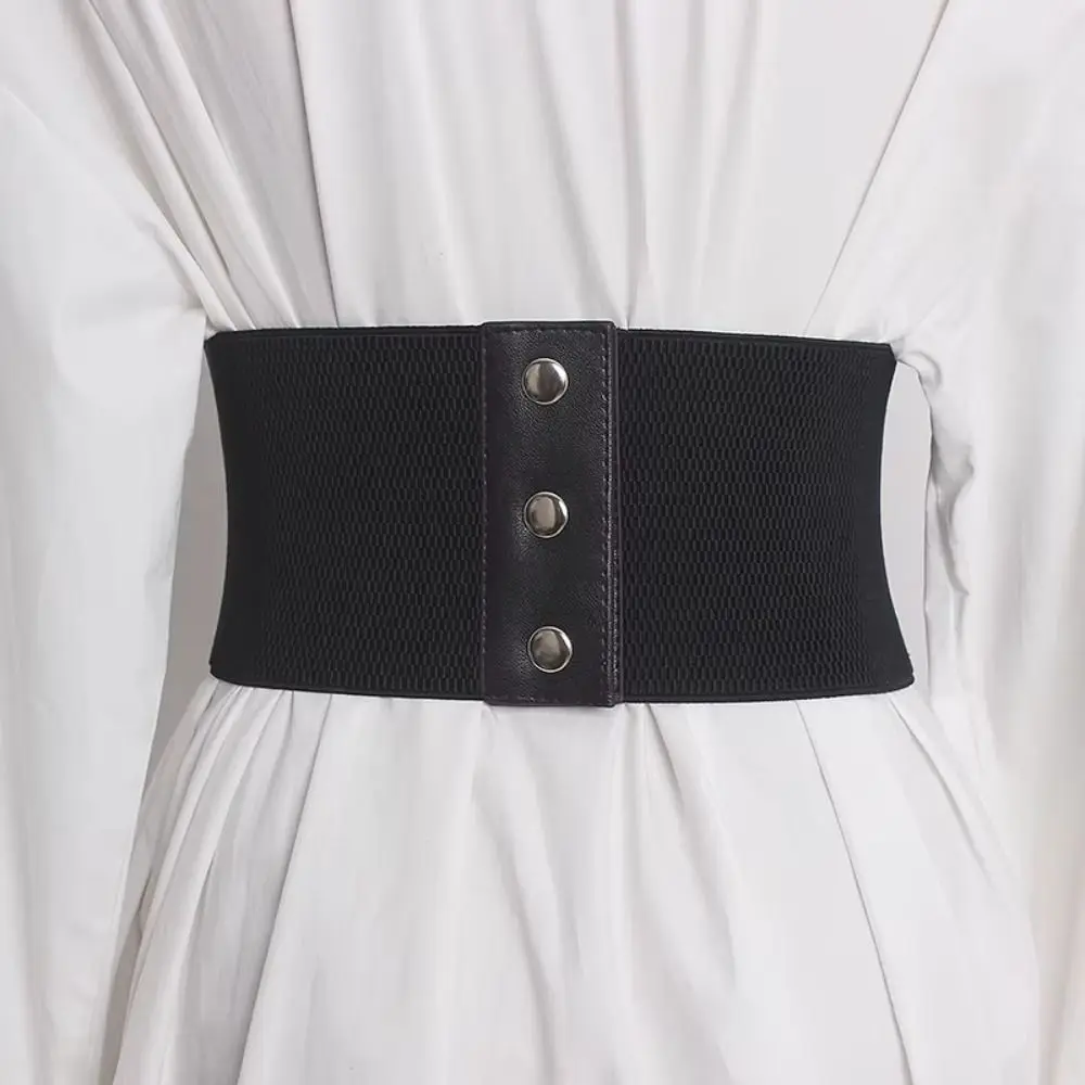 Slimming PU Leather Plus Size Cummerbunds High Waist Dress Girdle Female Waistband Strap Wide Waist Belt Dress