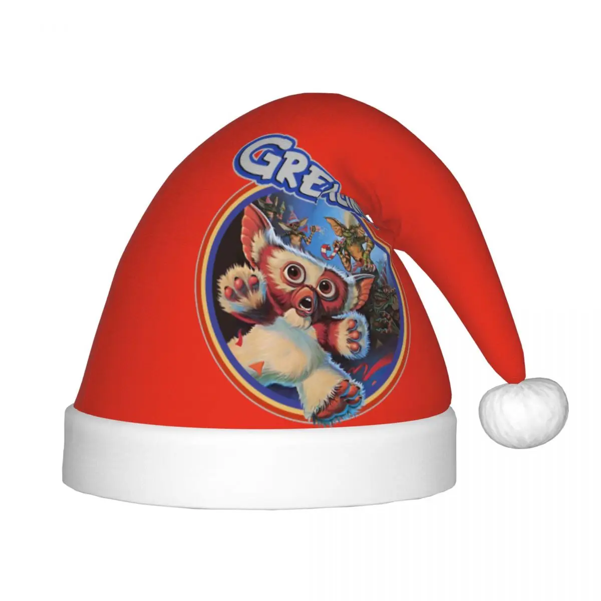 Gremlin 84 gorro de Navidad Kawaii de felpa para niños, niñas, niños, Gizmo Mogwai Monster, gorro Retro de Papá Noel, regalos de navidad