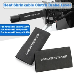 Motorcycle Heat Shrinkable Handlebar Grips Clutch Brake Lever Cover Grip Glove Non-slip For Kawasaki Versys 1000 650 Versys X300