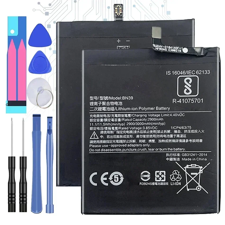 

Аккумулятор BN39 3000 мАч для Xiaomi Mi Play Batteria + бесплатные инструменты