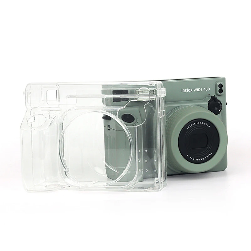 Crystal Hard Case / กระเป๋าหนัง PU สําหรับกล้อง Fujifilm Instax Wide 400 พร้อมสายสะพาย