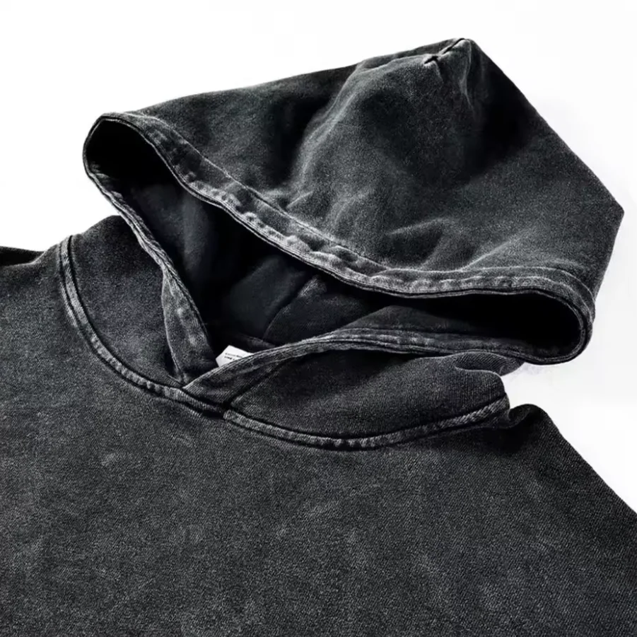 Anime Frieren Beyond Journey's End Vintage Stone Washed Hoodie Unisex Front Back Print Graphic Hooded Harajuku Streetwear Casual