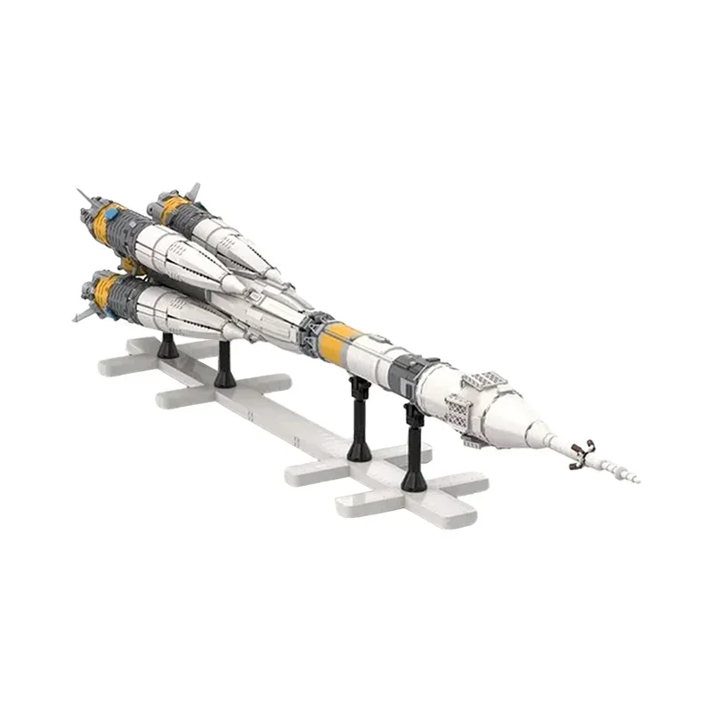 MOC-Conjunto de blocos para crianças, Moc Russian Orbital Launch Vehicle, Ultimate Soyuz Fire, Foguete Sojus-FG, Brinquedos de tijolos, Presentes