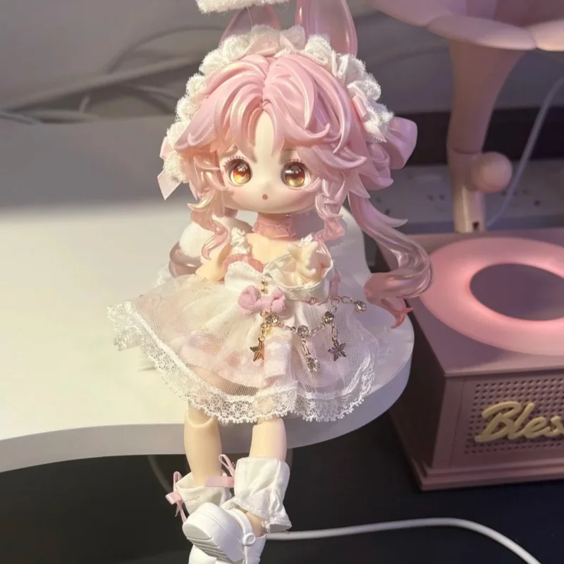 جديد في المخزون دمية غير صالحة للأكل سنة واحدة بطاقة تعليق أرنب مزدوج 12 نقطة Bjd المنقولة دمية تمثال لعبة مجسمة هدية عيد ميلاد