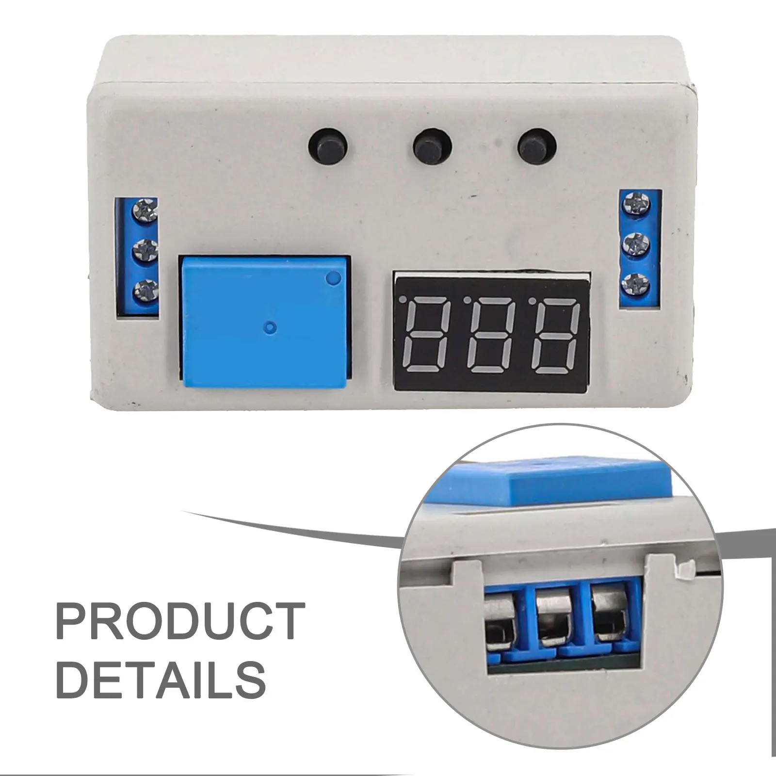 

Реле таймера промышленной автоматизации, 12 В, регулируемое время, белое, надежная производительность, 100 000 циклов, энергоэффективное