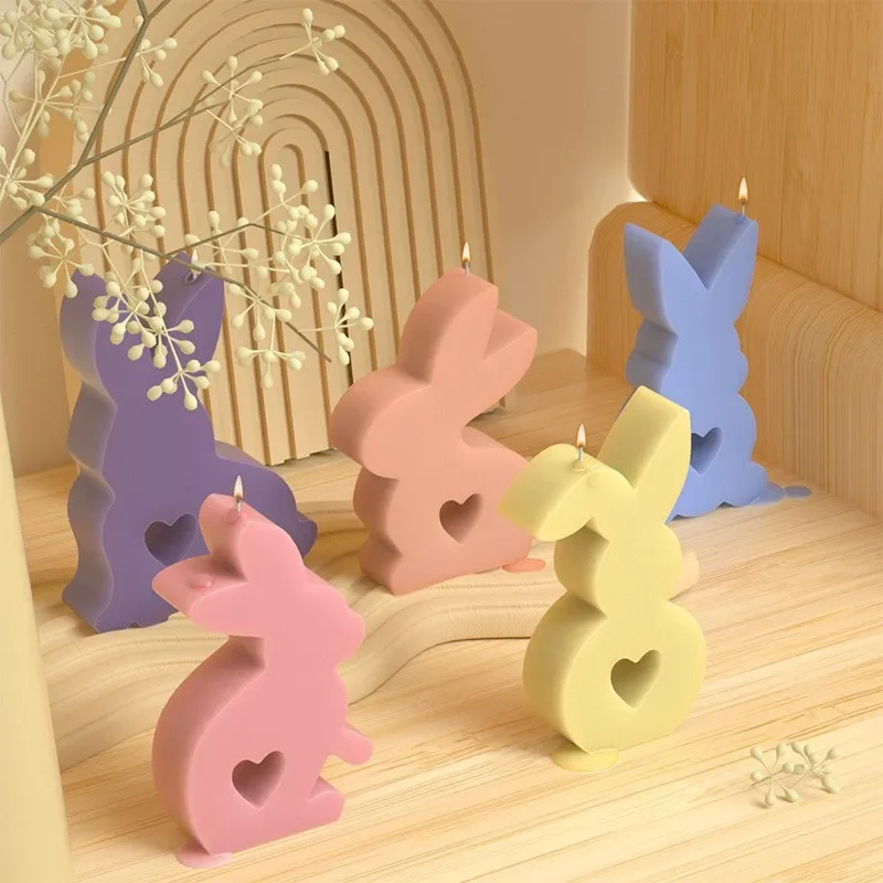 

1/2PCS Easter bunny molds resin silicone mold novelties rabbit mold easter SoapPlaster Aromatherapy Handmade Casting MO13