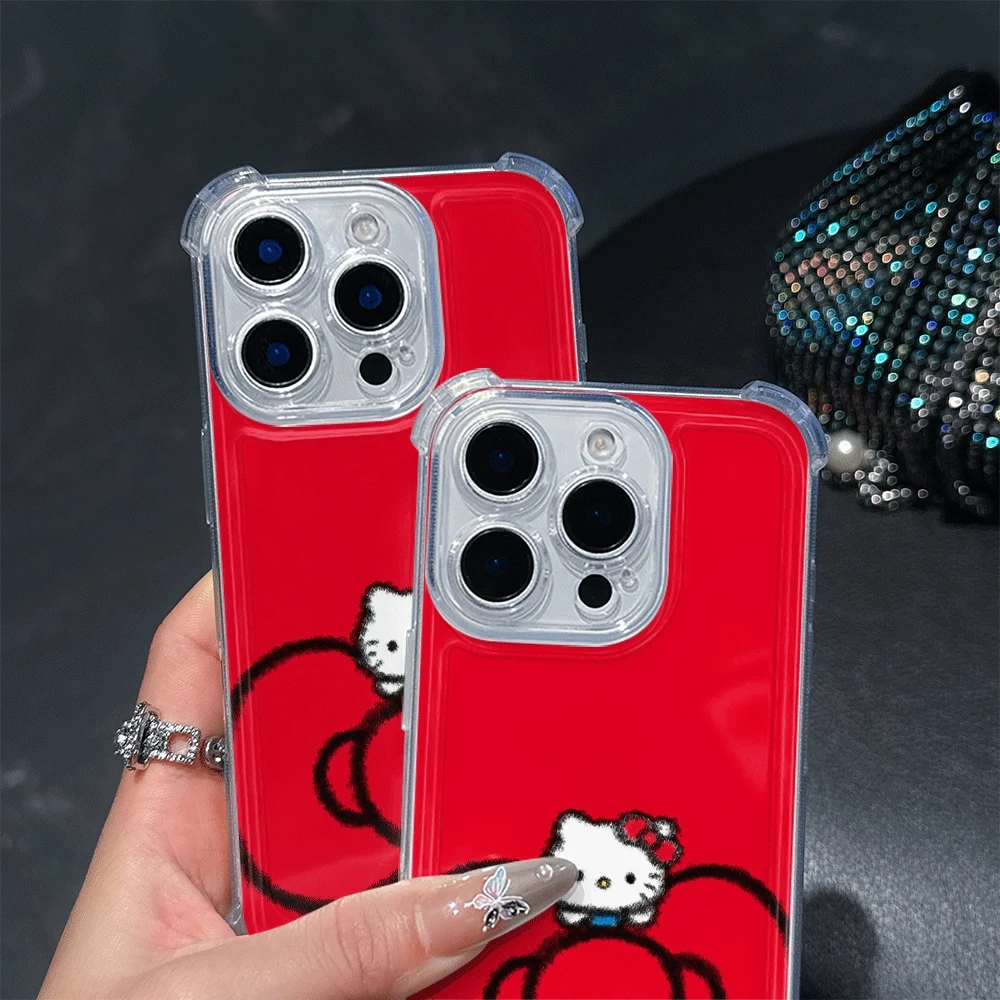 Sanrio coques de téléphone pour IPhone15 Pro IPhone 16/15/14/13/12/11/x/xs/xs Max femmes coques de téléphone portable Hello Kitty chat jouets de mode
