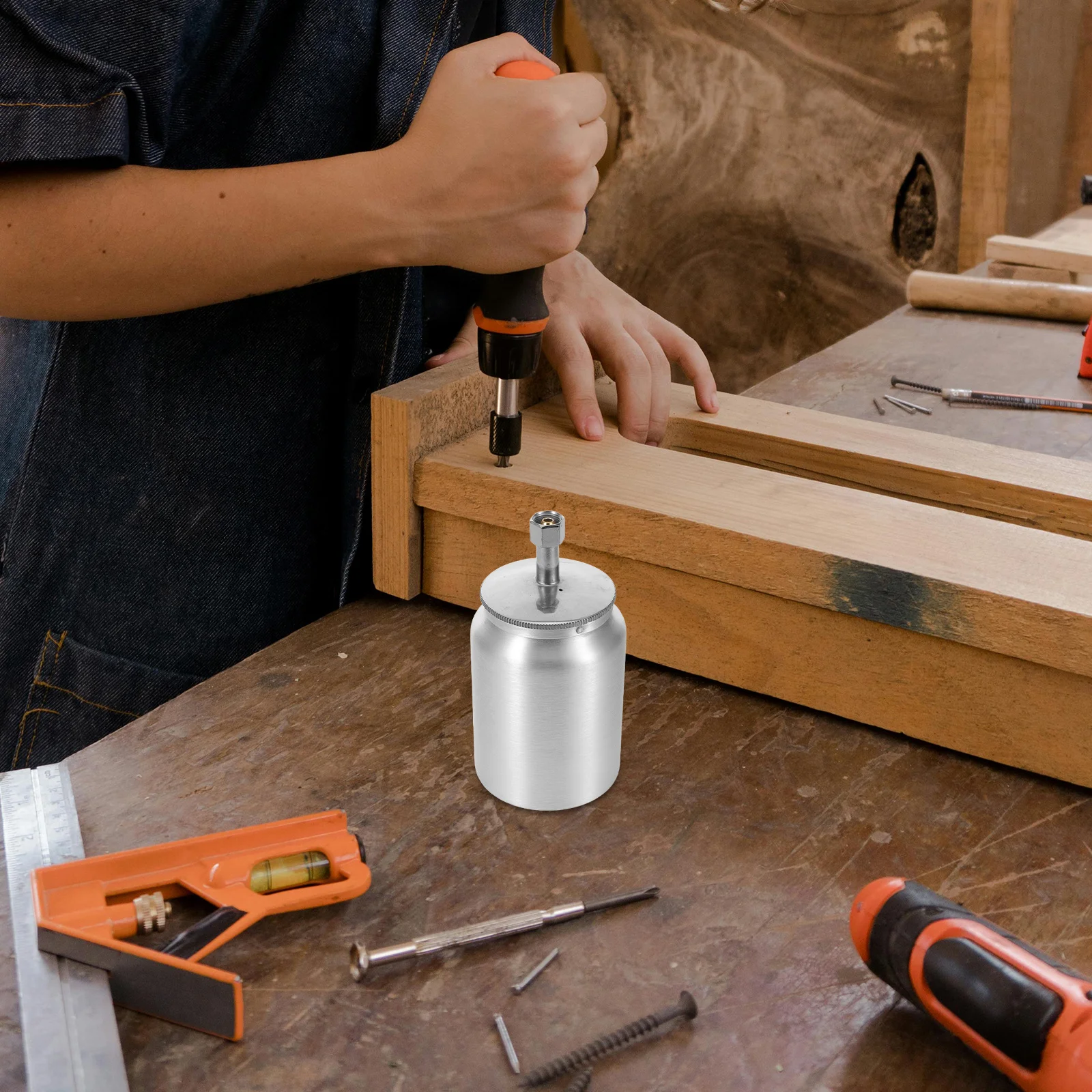 600 مللي رذاذ الطلاء قضيب كوب ل W77/75 الألومنيوم خزان بخاخ الطلاء خفيفة الوزن دائم لإعادة تشطيب أثاث السيارات #6