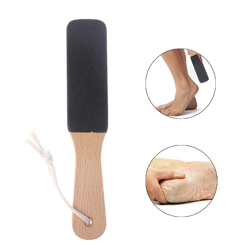 1PCS Professional Pedicure Rasp Tool For Dead Skin Crack Heels Beech Wood Foot File Rasp Callus Remover Foot Scrubber