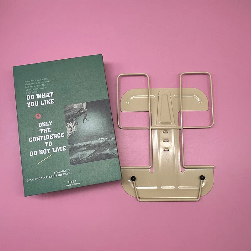 الحديد قابل للتعديل حامل القراءة معكرون اللون القراءة الرف المحمولة للطي كتاب حامل منظم مكتب مكتب الملحقات #2