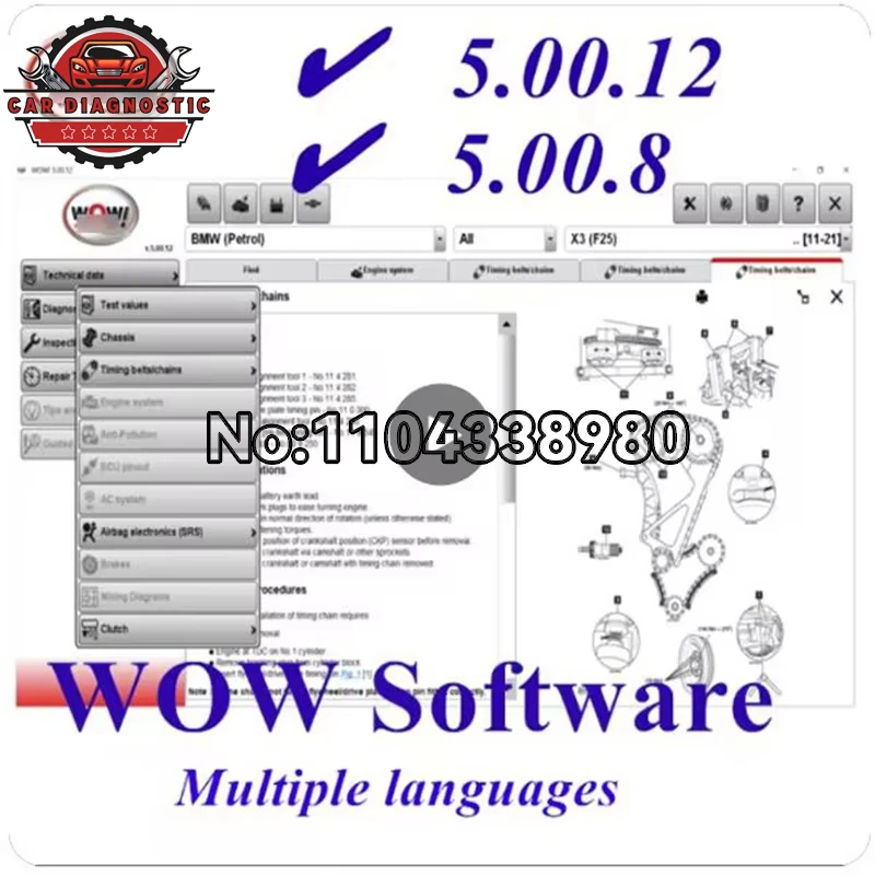 

W-ur-th WOW V5.00.12 R2 Software Multi-languages Keygen for Tcs Multi-diag Cars Diagnostic Tools 2025 Hot Sale