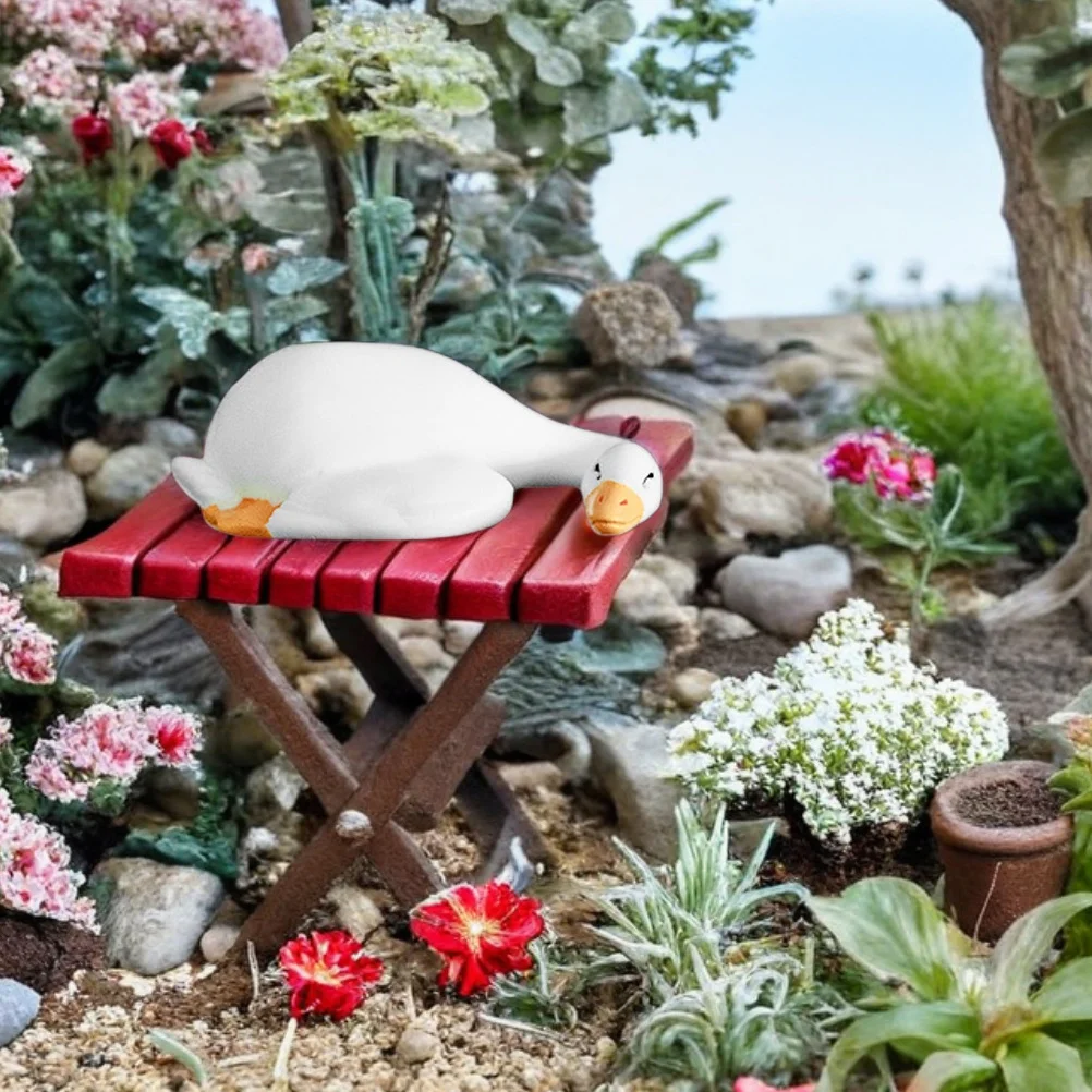 

24Pcs Miniature Goose Ornaments Resin White Swan Decor DIY Fairy Garden Bonsai Potted Plant Micro Landscape Accessories