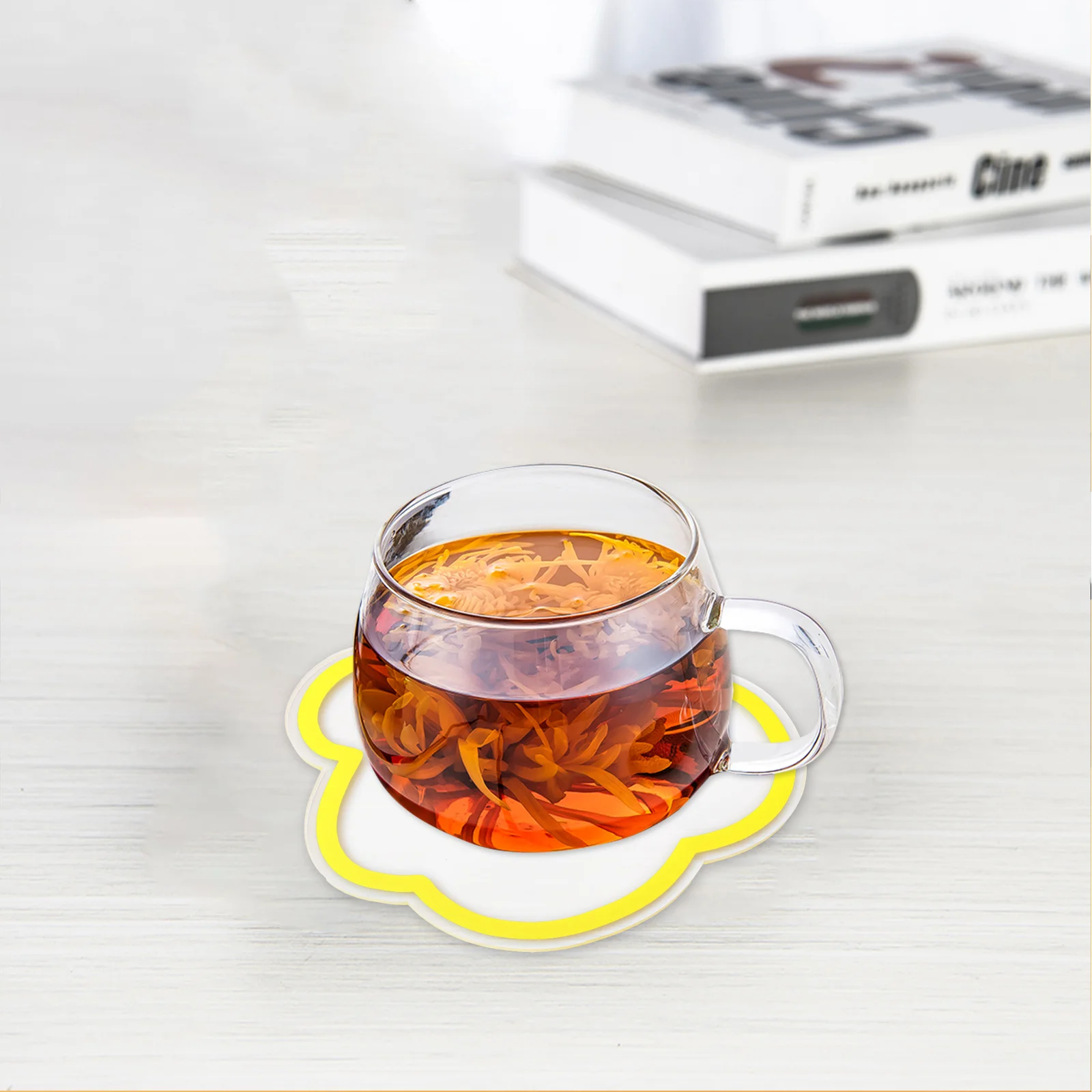 

1Pcs Flower Shaped Coaster Set Elegant Acrylic Placemat Heat Resistant Dining Table Protection Pad Coasters Placemat