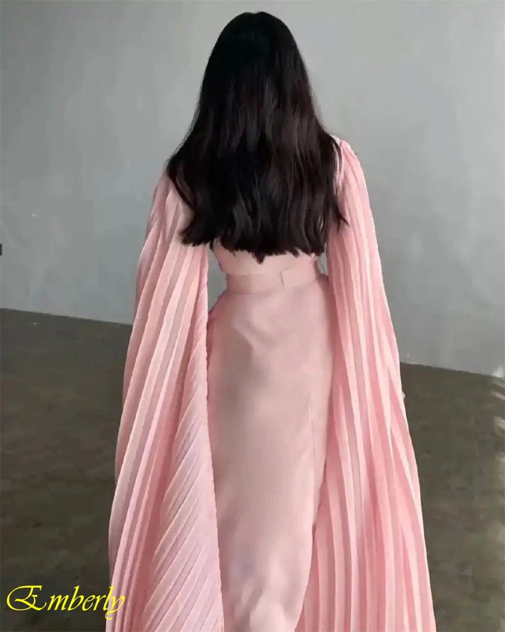 Customized Classic Evening Dress Pink Chiffon Party Dresses Modern Boat Neck Special Occasion Gowns High Quality Celebrity Gowns