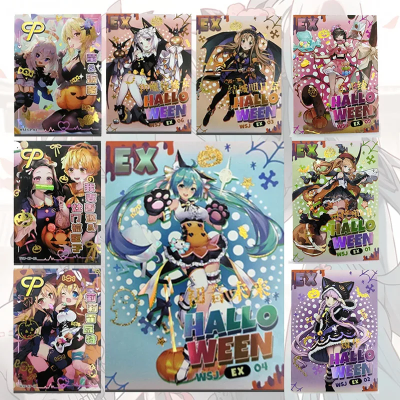 Anime Goddess Story Halloween night CP EX card Kamado Nezuko Agatsuma Zenitsu Game Collection boy Birthday Christmas gifts