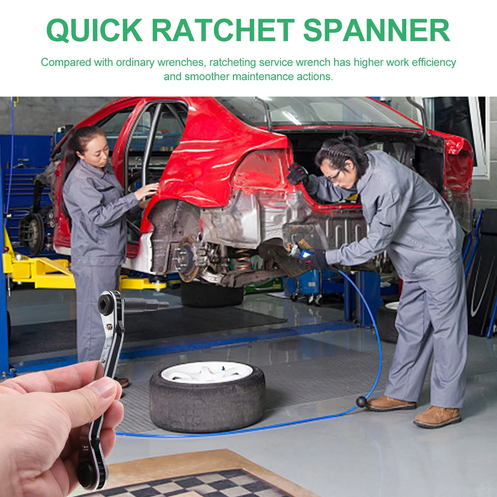 

1Set Dual End Ratchet Wrenches Professional Refrigeration Service Wrench for Air Conditioner Repair Quick Ratchet Spanner