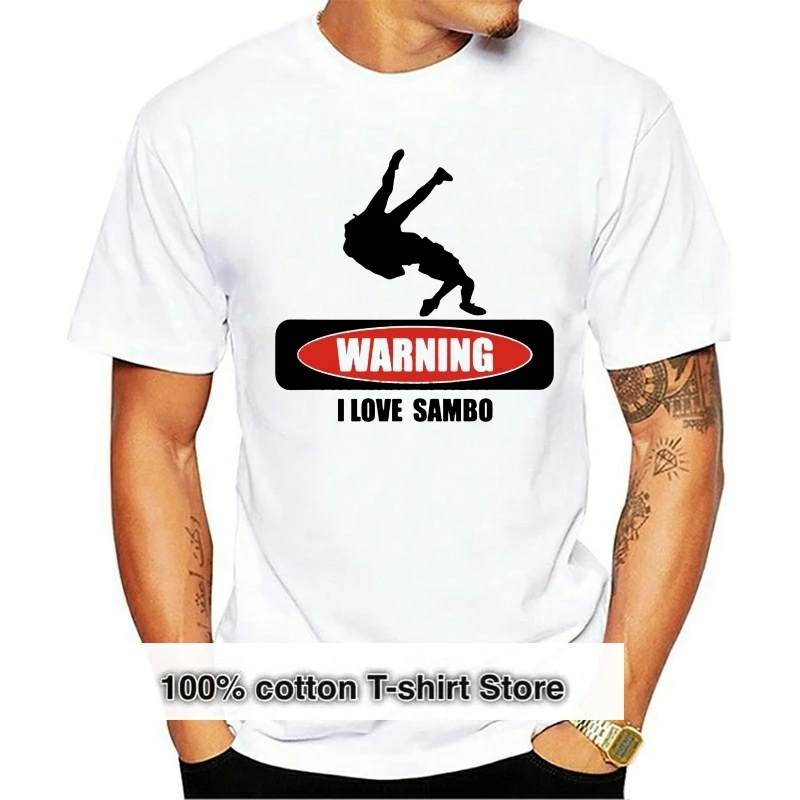 

2019 Fashion Hot sale 100% cotton Warning Sambo T-Shirt Tee shirt