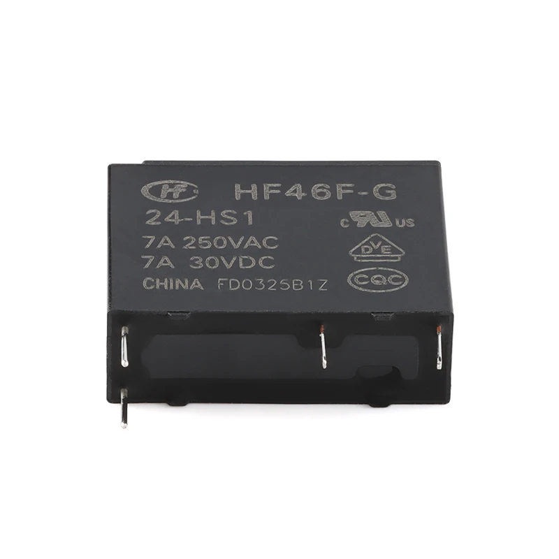 5PCS 5A 4Pin HF46F-5-HS1 HF46F-12-HS1 HF46F-24-HS1 Power Relay A Normally Open 5 V 12 V 24 V DC 5A 250VAC Relays