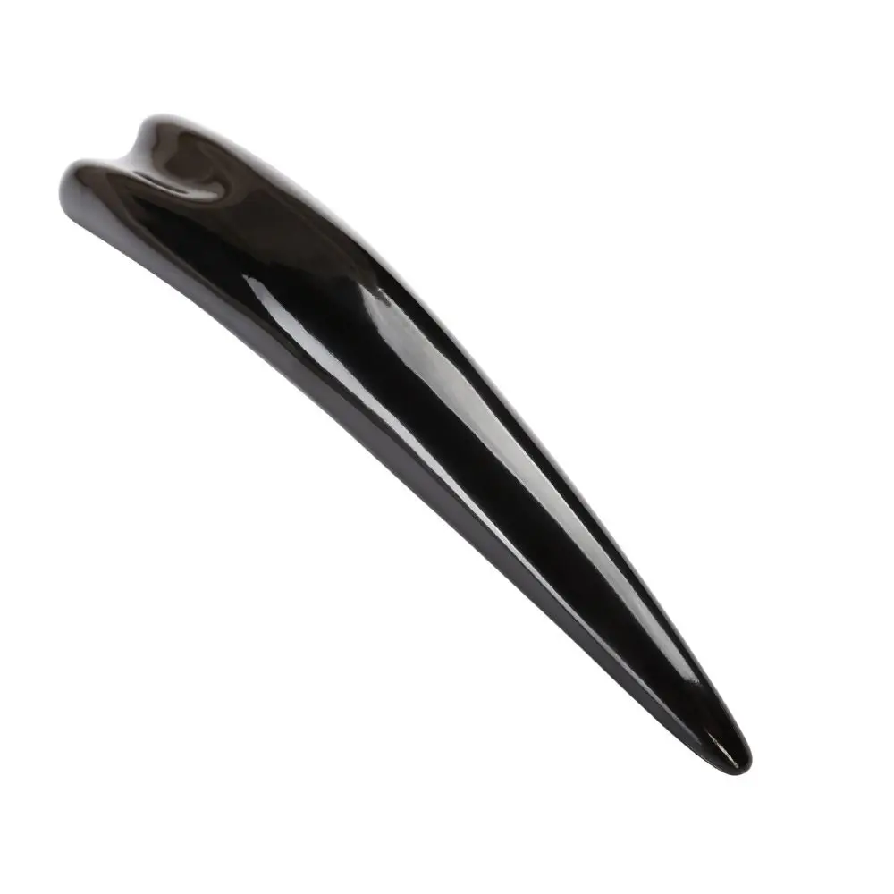

Large Massage Scraping Bar Handhold Trigger Point Black Buffalo Horn Massage Stick Nose Scraping Tool Health Tool