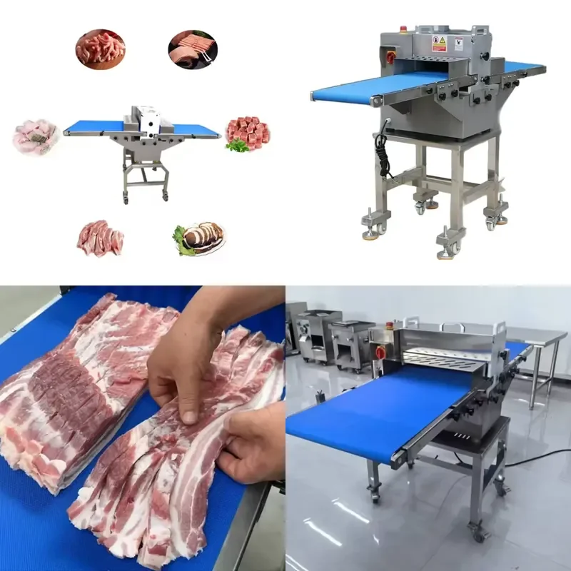 SFW Certificate New Horizontal Electricity Beef Cutting Machine Pork Beef Slicing Fresh Meat Slicing Machine Cutter Meat