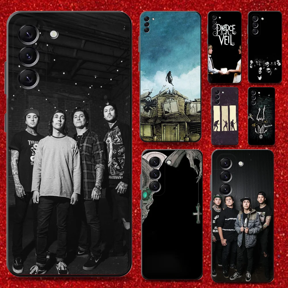 

Band P-Pierces The V-Veil Phone Case For Samsung Galaxy A13,A21s,A22,A31,A32,A52,A53,A71,A80,Soft Black Shell