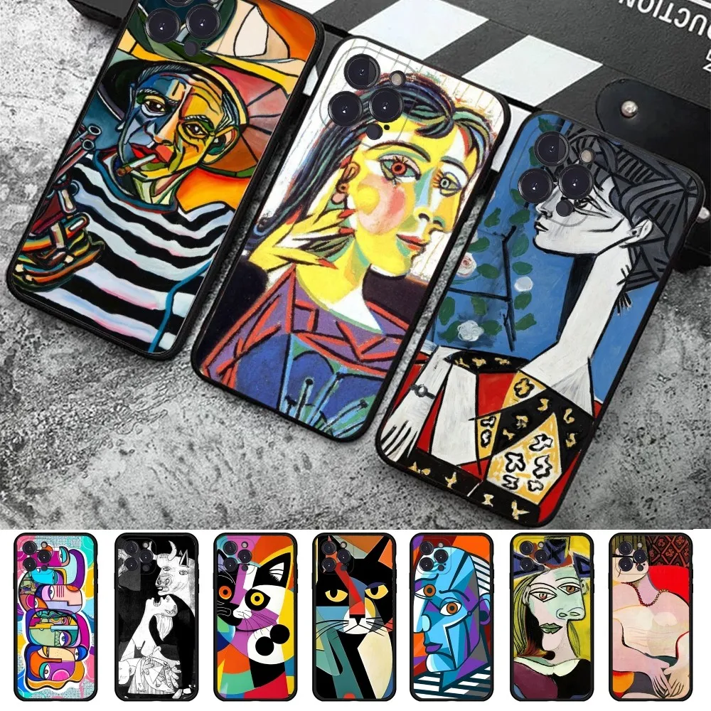 Custodia per telefono Picasso abstract Art per iPhone 15 8 7 6 6S Plus X SE 2020 XR XS 14 11 12 13 custodia per cellulare Mini Pro Max