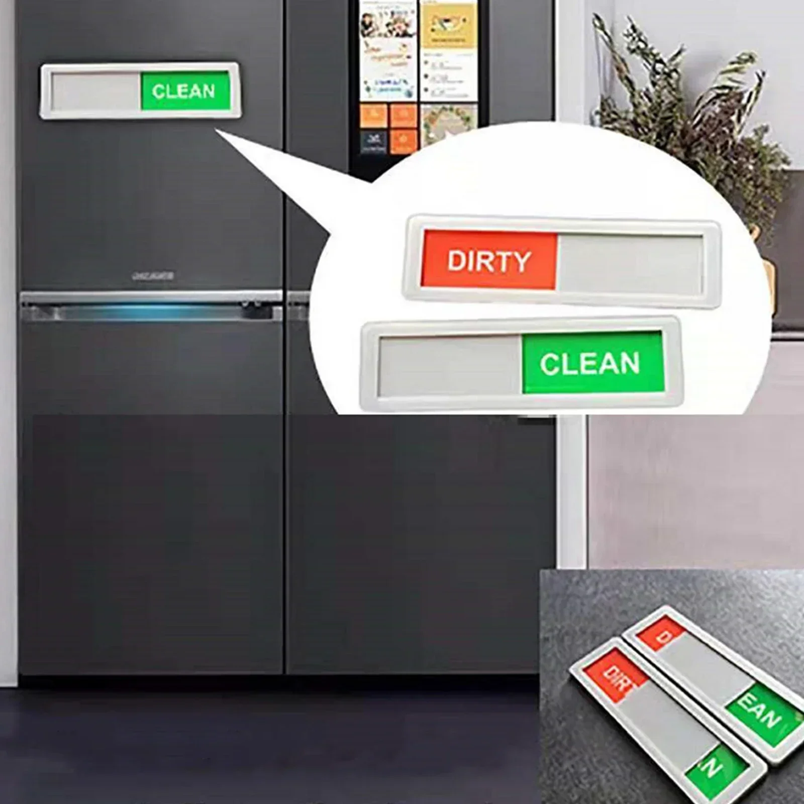 Dishwasher Magnets Clean Dirty Sign Magnet Dishwasher Sticker for Washing Machine Kitchen Supplies （8PCS)