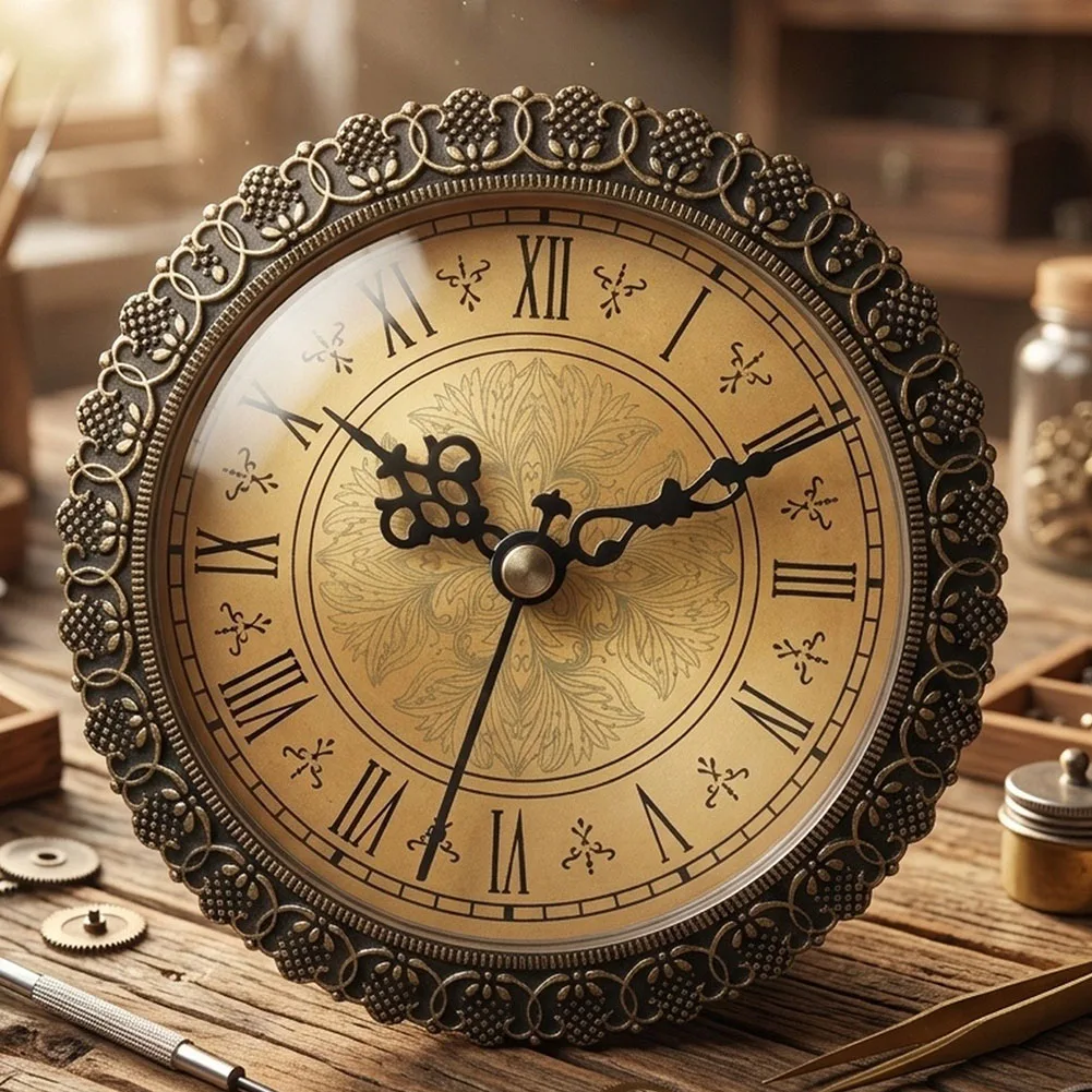 Movement Quartz Clock Insert Metal Parts Plastic Replacement for roman Numeral Antique Classical For Repairing