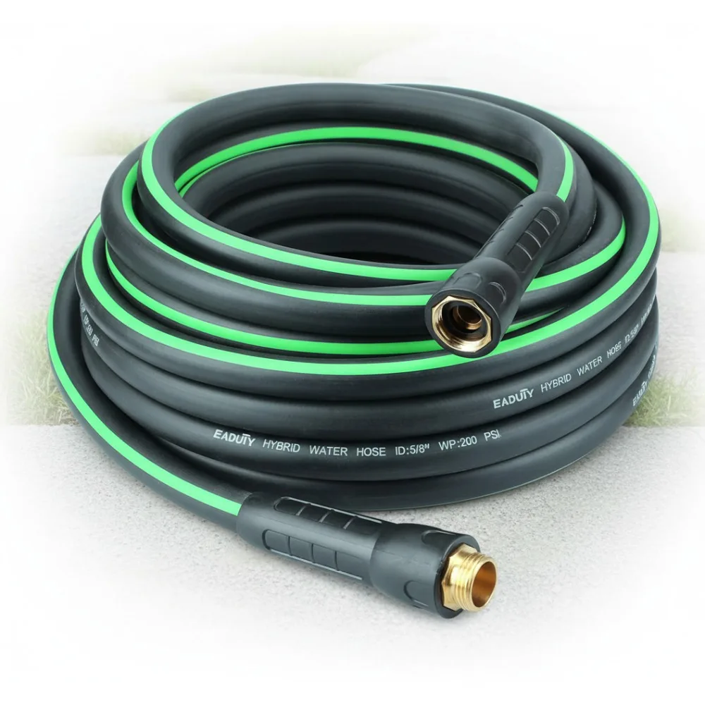 

5/8 Inch 50FT Heavy Duty Flexible Garden Hose with Rotatable Grip Handle & Brass Fittings