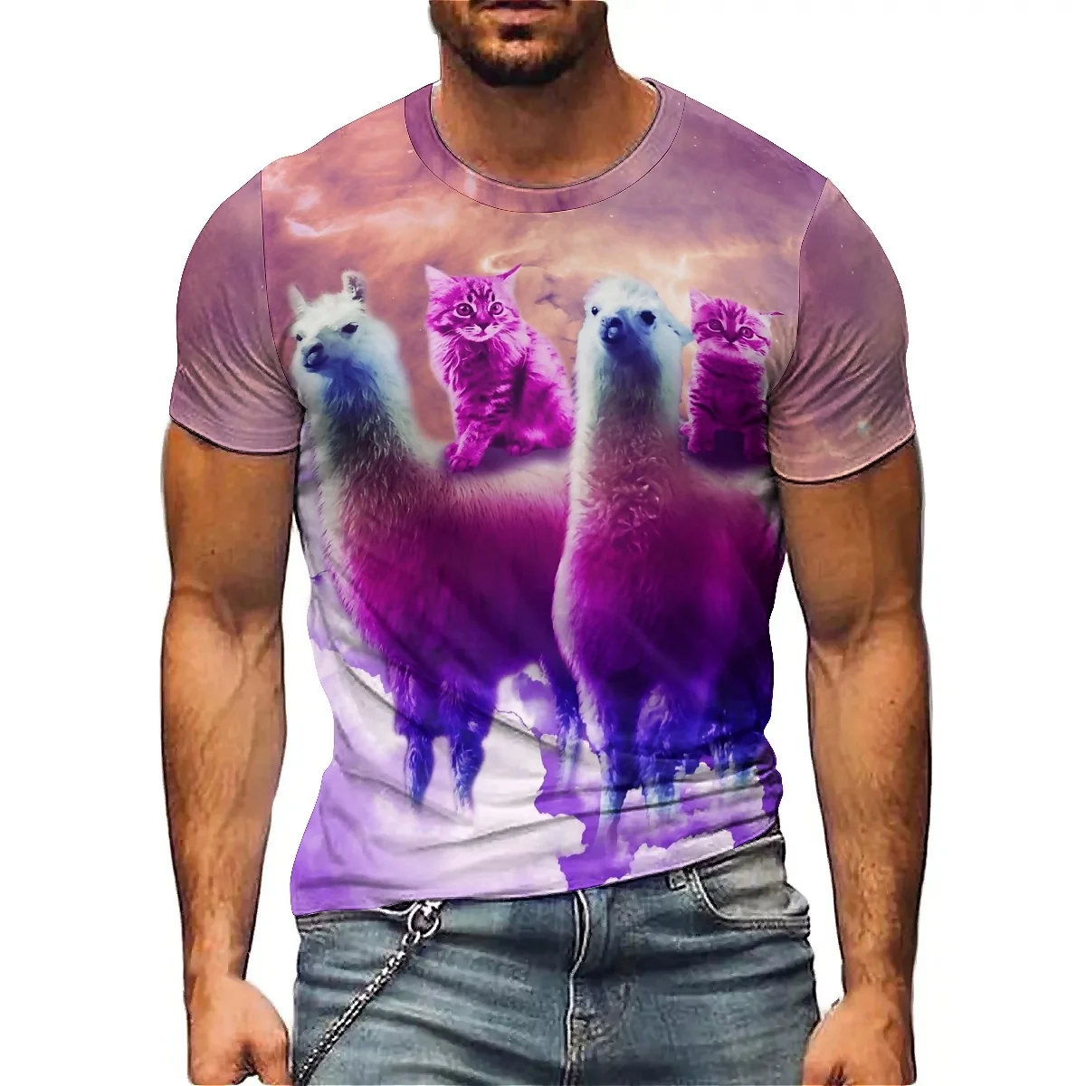 

Perfect for Men and Women with Printed Short-sleeved Funny Animal 3D Printed Short-sleeved T-shirts