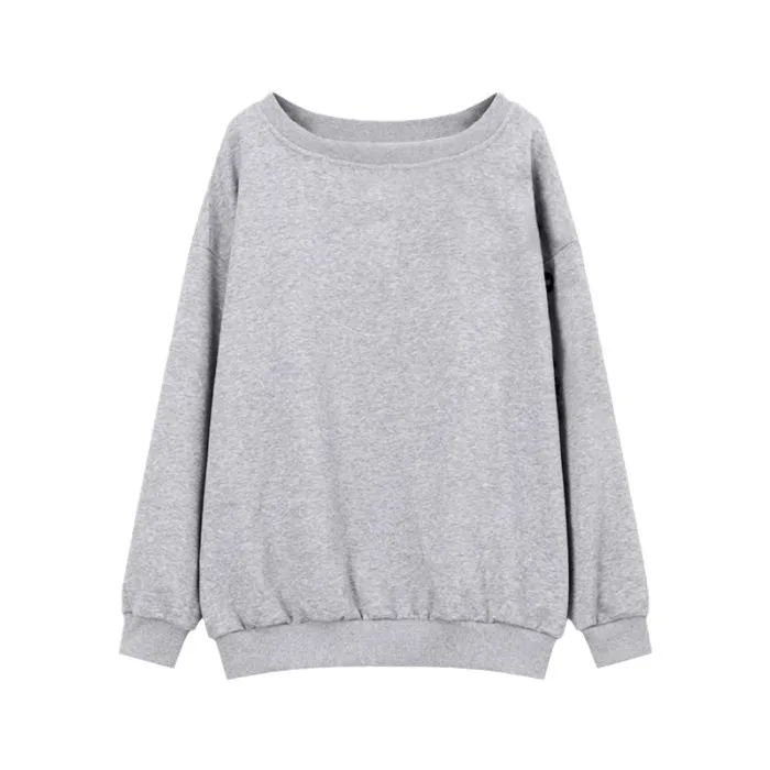 2025 بلون مائل الكتف سترة بأكمام طويلة المرأة الخريف والشتاء جديد صغير الحلو والتوابل خارج الكتف #4