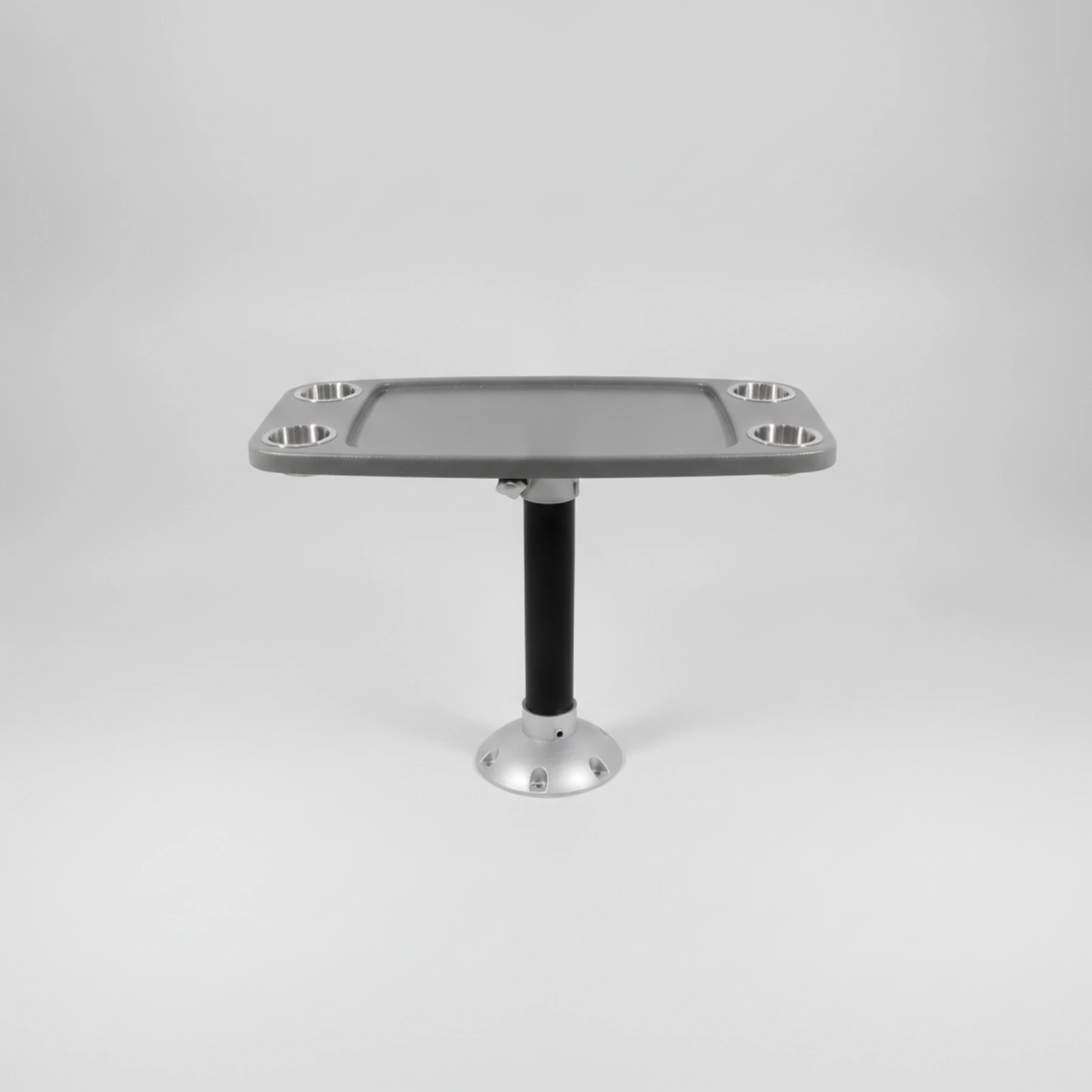 Square Boat Tea Table Stable Boat Table with Cup Holders Sturdy Freestanding for Boats, Yachts