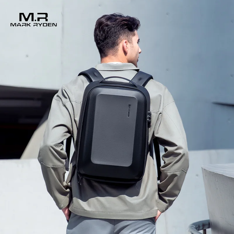 Mark Ryden Men Backpack Fashion Waterproof School Travel Bag Backpack USB Business Backpacks Fit For 15.6 Inch Laptop