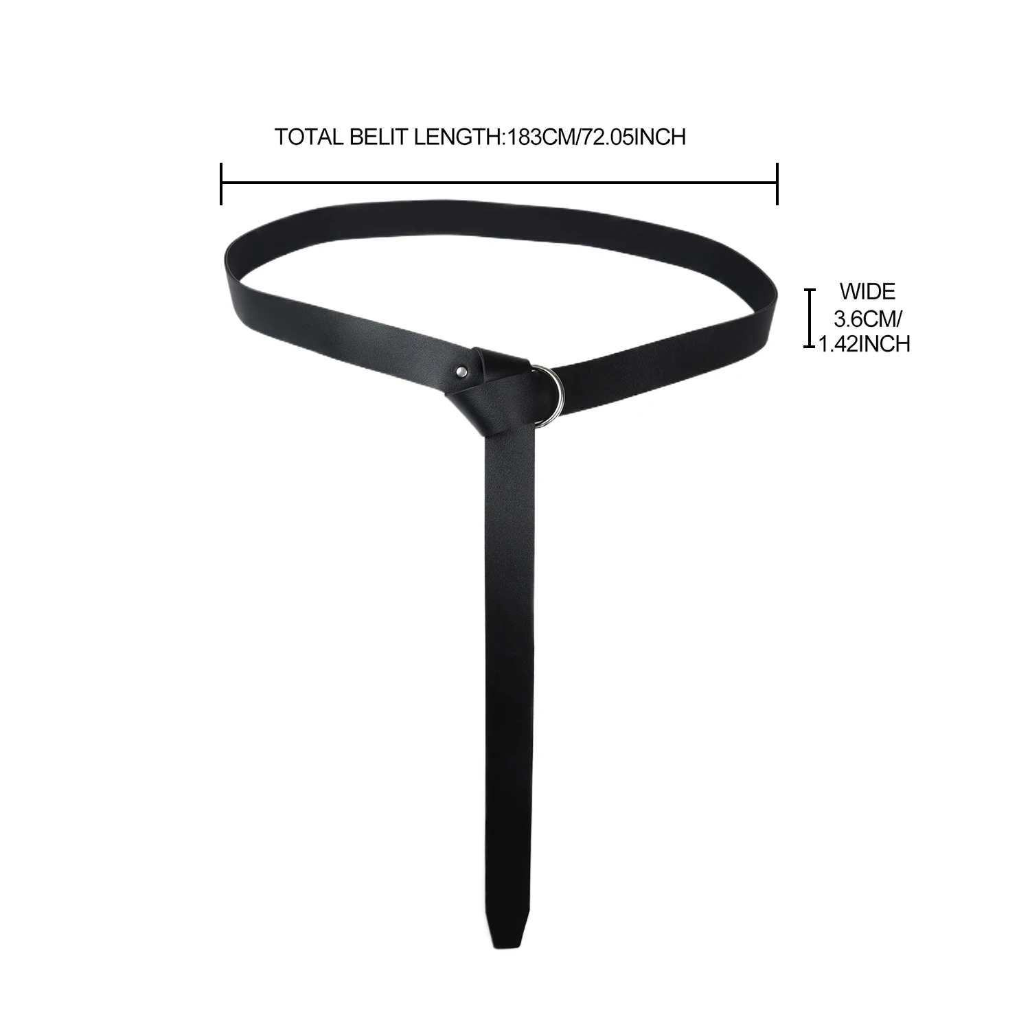 Cintura in pelle PU da cavaliere vintage medievale da 1 pezzo Cintura stile guerriero vichingo Cintura unisex per accessori anime