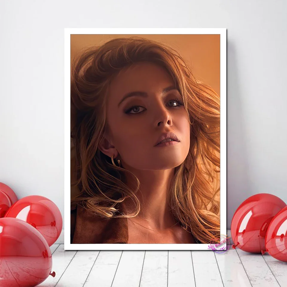 سيدني سويني ملصق جدار ديكور قماش الفن الحرير يطبع للمقهى عنبر غرفة ديكور المنزل اللوحة هدية