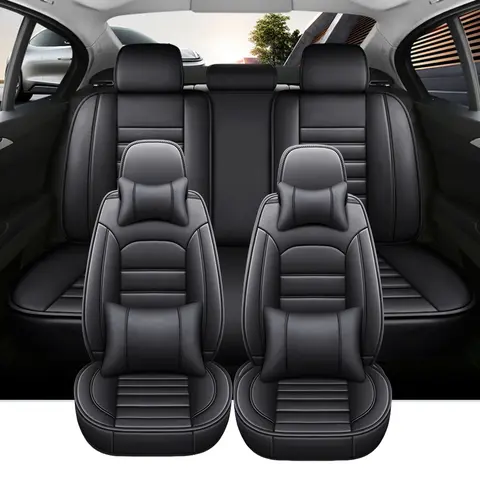 Car Seat Covers Leather Full Set For BMW X5 E70 E39 VW Golf 6 7 8 Peugeot 2008 308 Opel Corsa D Insignia Jetour X70 Accessories
