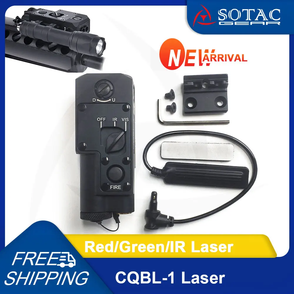 

Aluminum CQBL-1 IR Laser Visible Green Red Lasers Indicator Pointer Fit 20mm Rail Hunting Weapon Accessories SOTAC GEAR