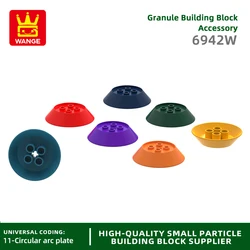 Wange43Pcs/lot 6942WReverse Disc Lampshade with 4 holes Building Block Moc Color Accessories Compatible with 6942 Brick DIY Game
