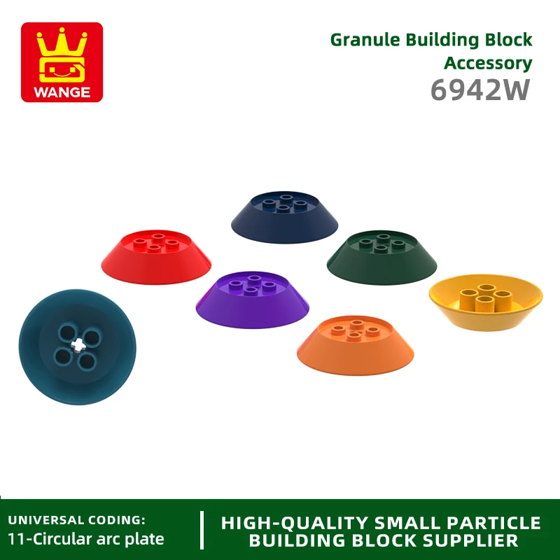 20 Pcs/lot 6942W Reverse Disc Lampshade with 4 holes Building Block Moc Color Accessories Compatible with 6942 Brick DIY Game