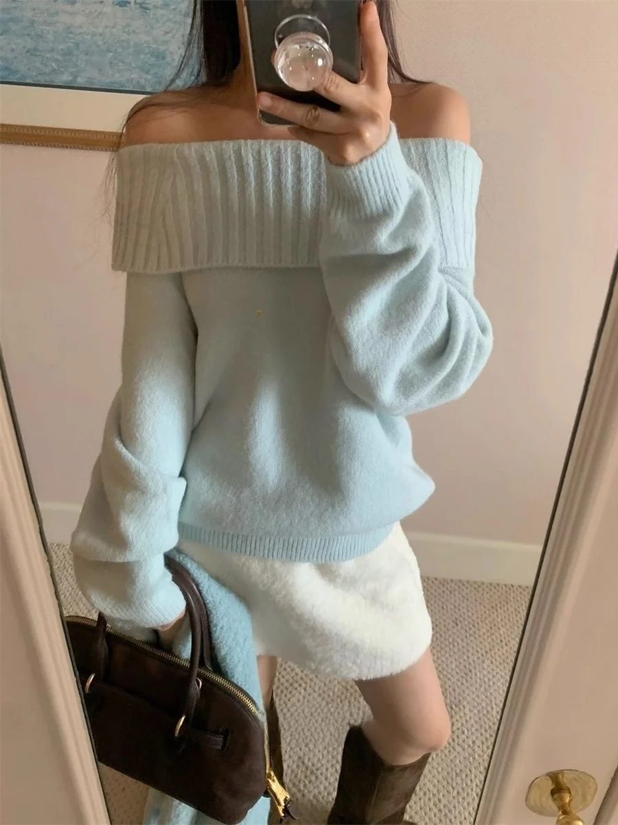 فريد من نوعه SEI Lazy Gentle Pure Desire Aosphere محبوك بكتف واحد ومتعدد الاستخدامات وأناقة قابلة للطي كورية Sle طويلة...